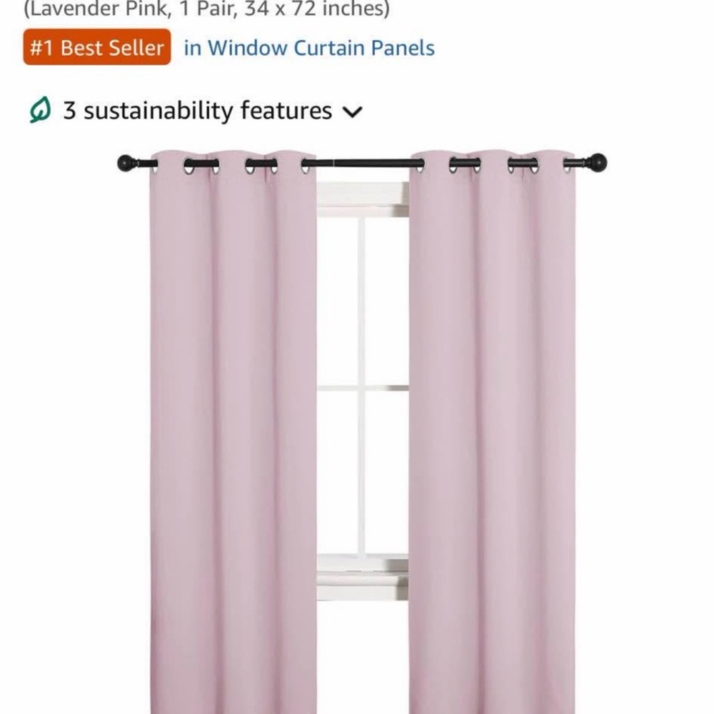 Baby Pink Blackout Curtains